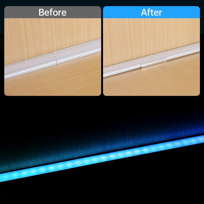 Muzata 10Pack Extension Connector for LED Channel fit Muzata U1SW U101 U107 U108 17MM Width U Shape LED Channel for Longer Connection LCB1 - Image 5